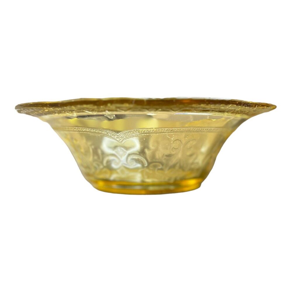 Depression Glass Bowl Federal Amber Yellow9" Antique 1930s Grannycore Vintage